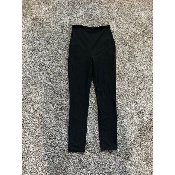 Solid Black Pull On Maternity Leggings - Picture 2 of 4